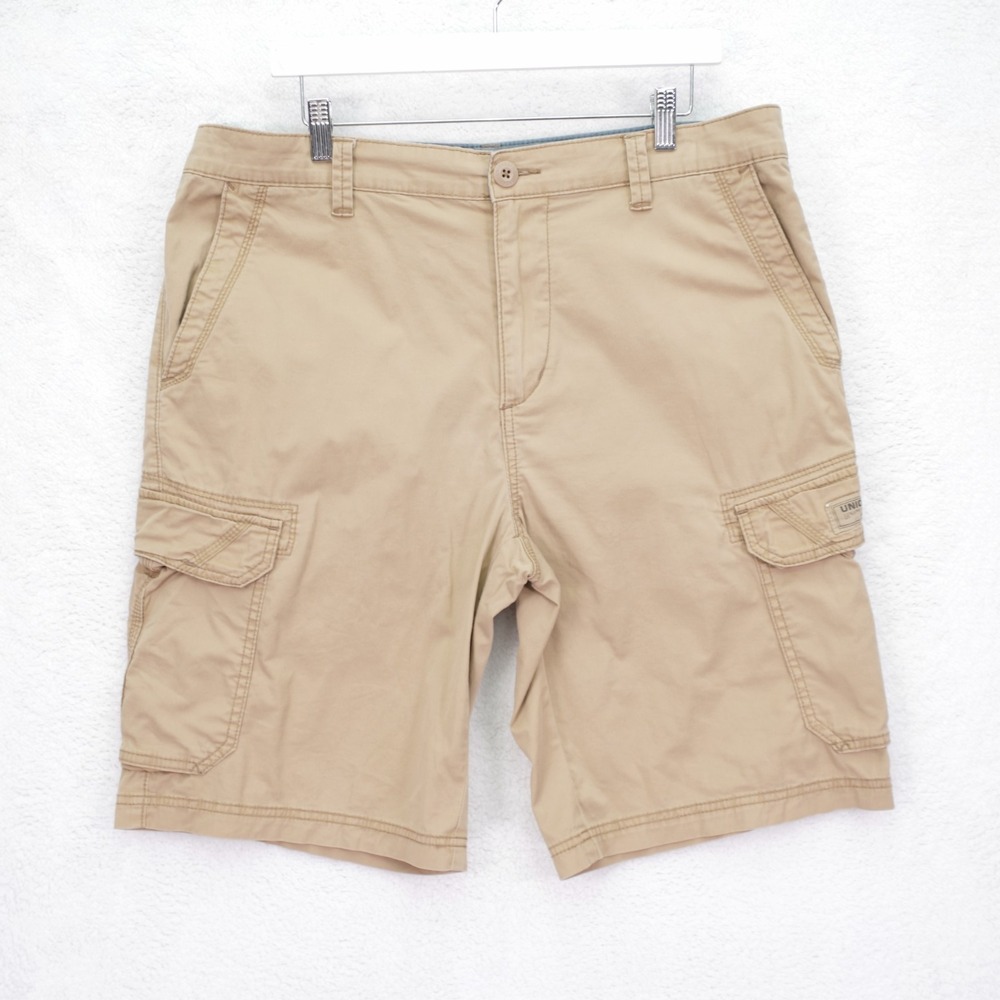 UnionBay‎ Cargo Men's Shorts Tan High Rise -38 / 11- Cotton Spandex Tagged 36